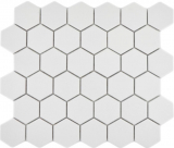 Mosaico de cerámica hexágono blanco R10B plato de ducha baldosas azulejos de mosaico cocina baño piso MOS11H-0111-R10_f