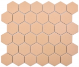 Hexagonal hexágono mosaico azulejo cerámica ocre naranja R10B plato de ducha azulejo del piso azulejo de mosaico antideslizante pared baño - MOS11H-0808-R10
