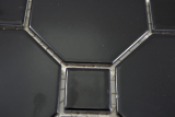 Muestra de mano cerámica mosaico Octa negro mate con negro brillante mosaico azulejo pared azulejo backsplash cocina baño MOS13-Octa0311_m