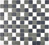 Mosaico de cerámica negro blanco antracita mate PISOS DE DUCHA SLIPPROOF - MOS18-2213-R10
