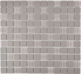Mosaico de cerámica crema gris medio sin esmaltar antideslizante mosaico de vidrio mezcla plato de ducha azulejo de baño - MOS18-0202-R10
