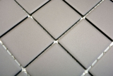 Muestra de mano azulejo mosaico cerámica barro gris sin esmaltar RUTSCHEMMEND BAD MOS14B-0204-R10_m