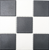 Mosaico Pared Suelo Cerámica Tablero de Ajedrez Blanco Negro Plato de Ducha SEGURIDAD - MOS22-0304-R10