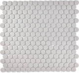 Botón de mosaico LOOP redondo mosaico gris claro beige sin esmaltar suelo antideslizante cocina ducha - MOS10-0202-R10