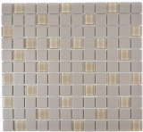 Mosaico de azulejos de cerámica de cemento de barro claro sin esmaltar mosaico de vidrio MOS18-0212-R10_f