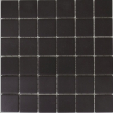 Azulejo de mosaico de cerámica negro mate umbra sin esmaltar LISO plato de ducha azulejo de baño azulejo de la pared - MOS14B-0303-R10