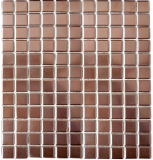 Mosaico de cobre azulejos de mosaico de cerámica CROMO MARRÓN pared azulejos backsplash cocina MOS24-0215