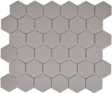 Hexagonal hexágono mosaico azulejo de cerámica gris claro sin esmaltar antideslizante plato de ducha suelo de la ducha azulejos de baño - MOS11B-0203-R10