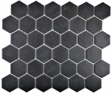Mosaico de cerámica hexagonal negro sin esmaltar MOS11B-0304-R10_f