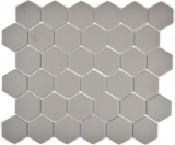 Hexagonal hexágono mosaico azulejo cerámica barro gris sin esmaltar antideslizante plato de ducha ducha piso azulejo del baño - MOS11B-0202-R10