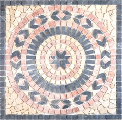 XL incrustación decoración piedra natural rossoverona travertino beige negro antracita mosaico azulejo pared suelo cocina - MOSDEKO45