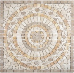 XL incrustación piedra natural oro amarillo beige claro nogal marrón travertino mosaico azulejo suelo cocina pared baño sauna - MOSDEKO79
