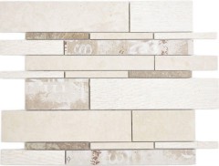 Mármol mosaico azulejo mosaico de cerámica beige marrón pared azulejo backsplash baño - MOS180-B03STB