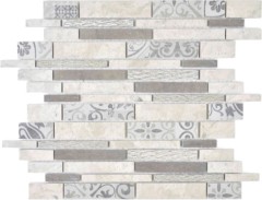 Mármol mosaico azulejo cerámica mosaico gris antracita pared azulejo espejo baño - MOS180-D0927G