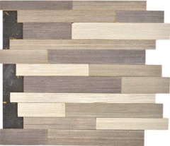 autoadhesivo paneles de madera real compuesto gris beige HSC madera pared azulejos backsplash cocina splashback MOS170-PW3