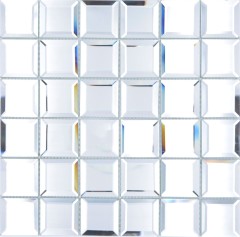 Mosaico de vidrio mosaico azulejos espejo plata mosaico azulejos espejo azulejos cocina ducha baño