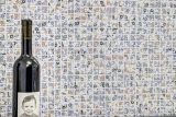 Muestra de mano mosaico azulejo retro vintage cerámica blanco colorido flores backsplash MOS18C-1401_m