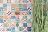 Muestra de mano colorido mosaico azulejo aspecto español retro vintage mosaico de cerámica MOS18D-1616_m