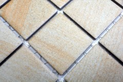 Muestra de mano mosaico azulejo piedra natural aspecto beige estructura baño azulejo backsplash MOS16-AISO98_m