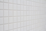 Muestra de mano mosaico azulejo cerámica BLANCO MATT pared azulejo backsplash cocina baño ducha MOS18-0111_m
