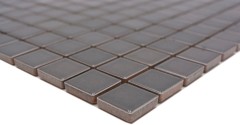 Muestra de mano mosaico azulejo cerámica metal gris cocina splashback BAD MOS18D-0204_m