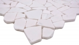 Muestra de mano mosaico azulejo mármol piedra natural cantera ciot blanco MOS44-0102_m