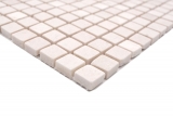Muestra de mano mosaico azulejo mármol piedra natural blanco Botticino Anticato MOS38-0104_m