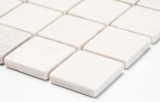 Muestra de mano mosaico azulejo mármol piedra natural blanco Botticino Anticato MOS42-0104_m