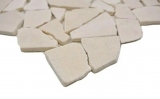 Muestra de mano mosaico azulejo mármol piedra natural blanco cantera Ciot Botticino Anticato MOS44-0104_m
