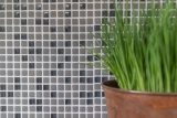 Muestrario de mano mosaico ECO Reciclaje GLAS Esmalte vidrio gris-marrón mate MOS140-05G_m