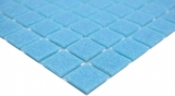 Muestra de mano mosaico azulejo vidrio azul claro pared azulejo baño azulejo ducha splashback azulejo backsplash MOS200-A13-N_m