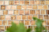 Muestra de mano mosaico azulejo Mosaico de vidrio translúcido Estructura de cristal marrón claro esmerilado MOS78-CF85_m