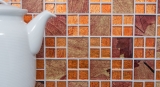 Muestra de mano mosaico azulejo Mosaico de vidrio combinado translúcido Crystal Sunrise naranja MOS88-8SRO_m