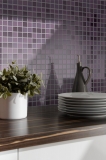 Muestra de mano azulejo mosaico Translúcido púrpura Mosaico de vidrio Cristal púrpura BAÑO WC Cocina PARED MOS62-1104_m