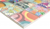 Muestra de mano Coloridos azulejos de mosaico de estilo retro POP UP ART Diseño salpicadero de cocina MODERNO MOS14-1606_m