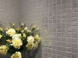 Muestra de mano mosaico de cerámica Kanaan blanco liso mosaico azulejo pared azulejo backsplash cocina baño MOS14-0111_m