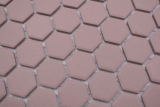Muestra de mano cerámica mosaico hexágono clinker rojo R10B plato de ducha azulejo suelo mosaico azulejo cocina baño MOS11H-0900-R10_m