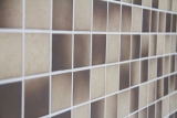 Muestra de mano mosaico de azulejos de cerámica MARRON BEIGE MIX SLIP-SIDE SLIP-SIDE MOS16-1211-R10_m