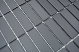 Muestra de mano mosaico azulejo cerámica barras negro sin esmaltar plato de ducha azulejo de suelo MOS24B-0310-R10_m