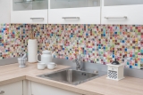 colorido mosaico azulejos retro vintage POP UP cerámica cocina splashback MOS18D-1605_f | 10 esteras de mosaico