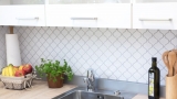 Retro vintage azulejos de mosaico de cerámica florentino blanco brillante cocina splashback MOS13-1WG_f | 10 esteras de mosaico