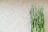 Mosaico de azulejos de cerámica en espiga aspecto de piedra de color beige claro azulejos backsplash cocina MOS24-SO54_f | 10 esteras de mosaico