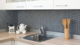 Mosaico de azulejos ECO GLAS Ladrillo Esmalte negro mate MOS140-B21B_f | 10 esteras de mosaico