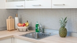Mosaico de azulejos ECO GLAS Ladrillo Esmalte crema mate MOS140-B23C_f | 10 esteras de mosaico