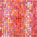 Mosaico de vidrio rojo pared azulejo baño azulejo ducha splashback azulejo backsplash MOS58-0902_f | 10 esteras de mosaico