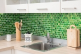 Mosaico mosaico de vidrio translúcido Cristal esmerilado verde claro mate esmerilado MOS68-CF43 10 esteras