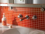 Mosaico rojo translúcido Mosaico de vidrio Cristal rojo BAÑO WC Cocina PARED MOS60-0904_f | 10 esteras de mosaico