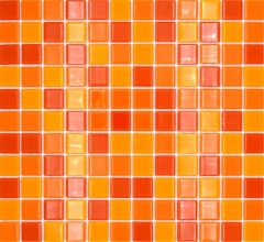 Mosaico de azulejos Translúcido amarillo naranja rojo Mosaico de vidrio Cristal amarillo naranja rojo MOS62-0802_f | 10 esteras de mosaico