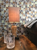 Transparente cristal mosaico vidrio mosaico plata marrón pared azulejo backsplash cocina ducha bathroom_f | 10 mosaico esteras
