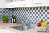 Mosaico splashback translúcido plata cristal mosaico resina mirada plata MOS88-8OP6_f